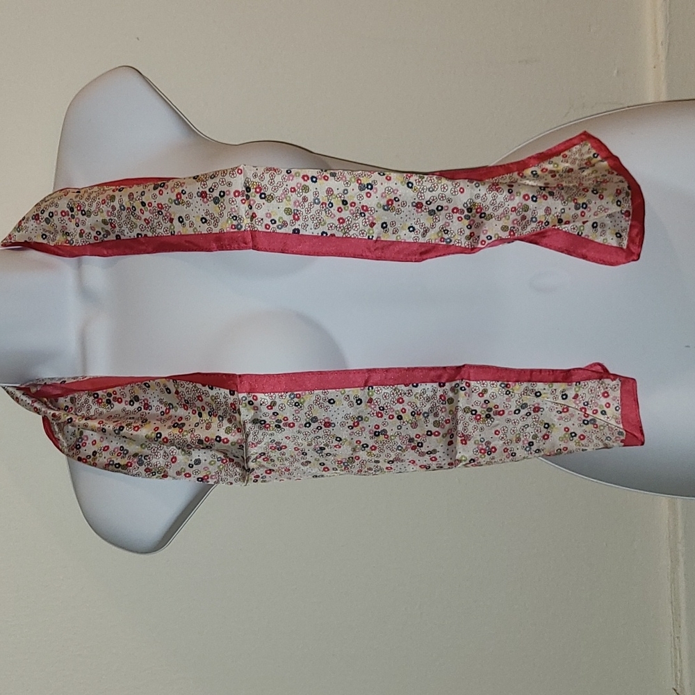 NWT Silky Foral Head Neck Bag Scarf appx 47inx6in - Picture 3 of 11